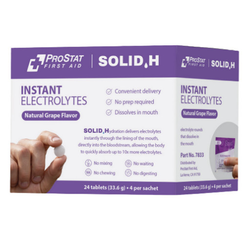 Prostat SOLID.H® 7833 Instant Electrolytes Tablets, Grape Flavor, 24/Box