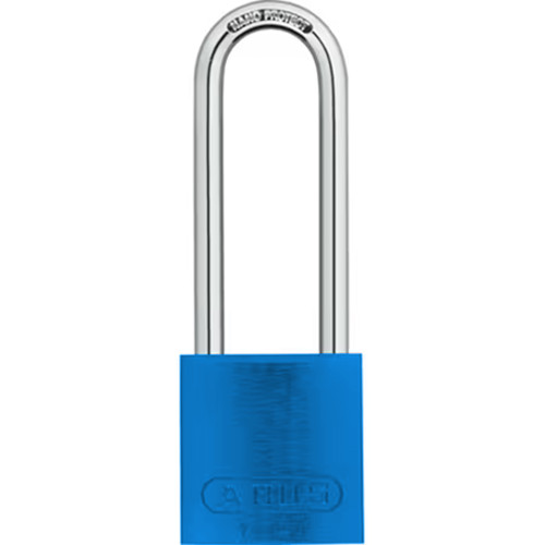 Zing Green 7200M Aluminum Safety Padlock, Keyed Different, 3" Shackle, 1-9/16", Blue