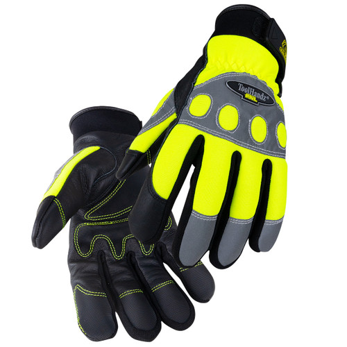Black Stallion 99HV ToolHandz Grain Pigskin Hi-Vis Mechanics Glove