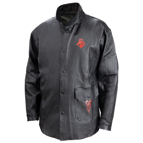 Black Stallion JL2035-BK BSX Contoured Grain Pigskin Welding Jacket