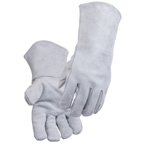 Black Stallion 111S Gray Value-Priced Split Cowhide Stick Glove