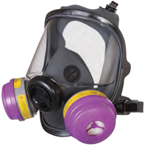 North 54001S Elastomeric Full Facepiece with 4-Strap Headband & Dual N-Series Connectors