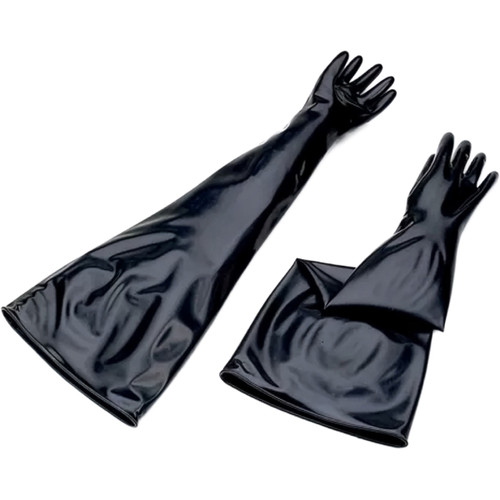 North 8B1532A 15 Mil, 8" Port Ambidextrous Butyl Glovebox Glove - 32"