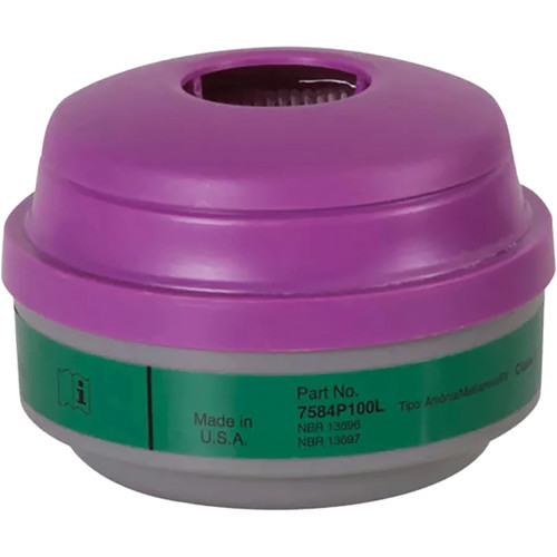 North 7584P100L Ammonia/Methylamine with P100 Respirator Cartridge