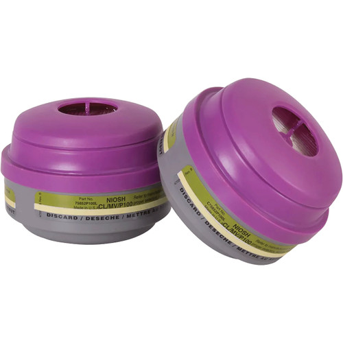 North 75852P100L Mercury Vapor Chlorine with ESLI and with P100 Respirator Cartridge