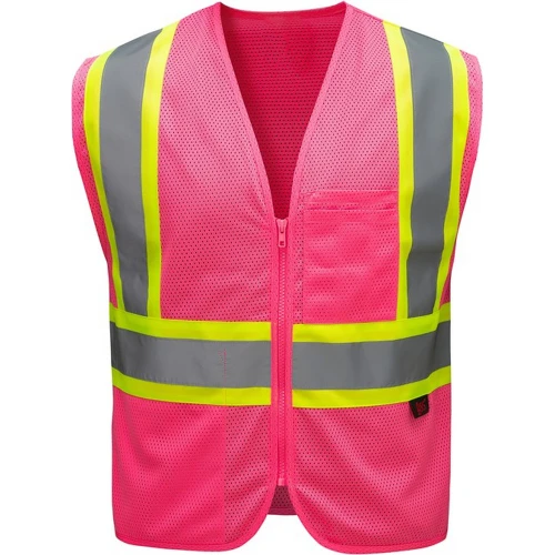 GSS Safety 3139 Enhanced Visibility Multi-Color Vest, Pink