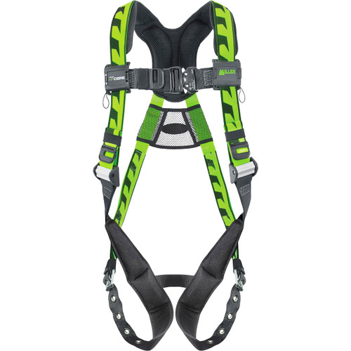 Miller ACA-TB Premium Breathable Full-Body Harness with Lightweight Aluminum Hardware, 5 Points of Adjustment, Back D-Ring, and Quick-Connect Chest Buckle & Tongue Leg Buckles