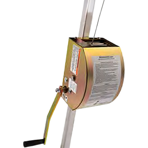 Miller 8442SS-Z7 Hoist/Winch with Integrated Mounting Bracket, Pulley, Carabiner, and Stainless Steel Lifeline