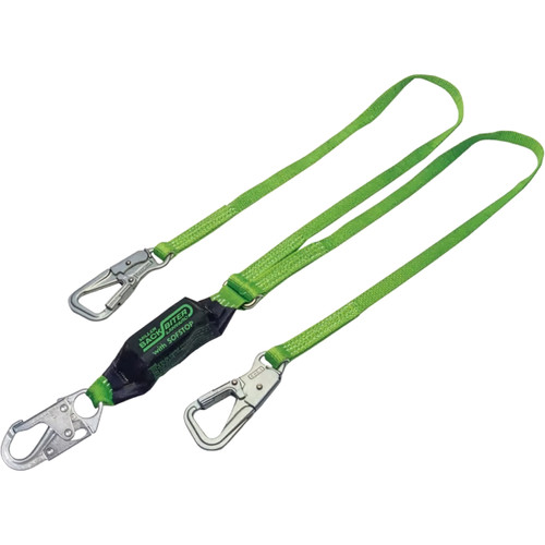 Miller 8798B Tie-Back Kevlar® Webbing Welding Lanyard with SofStop® Energy Absorber, Miller 5K® Snap Hook and Locking Snap Hook