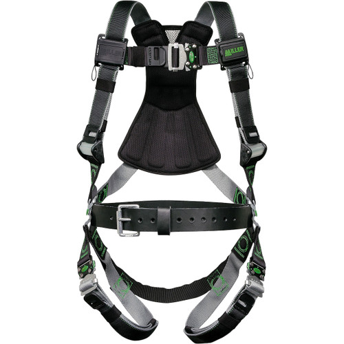 Miller RDT-QC-B Premium Full-Body Harness with DualTech™ Webbing, 5 Points of Adjustment, Back D-Ring, Removable Belt and Quick-Connect Chest & Leg Buckles