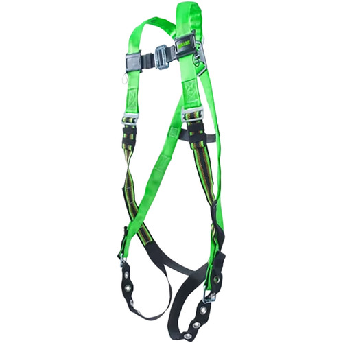 Miller P950 Full-Body Harness with Steel Hardware, DuraFlex™ Stretch Webbing, Back D-Ring and Mating Chest Strap and Leg Strap Buckles