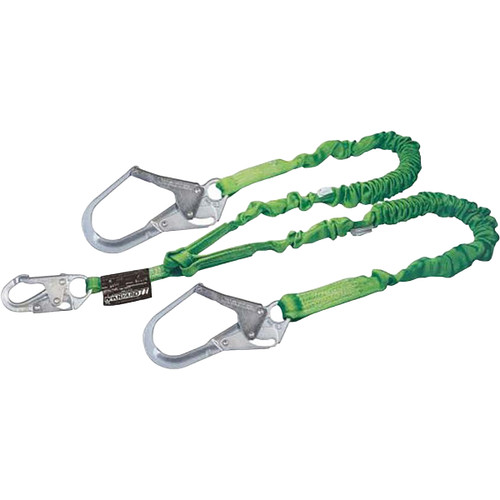 Miller 233MK-Z7 Arc-Rated Single Leg Stretchable Shock-Absorbing Lanyard with Kevlar Webbing, Choke-off Loop and Snap Hook