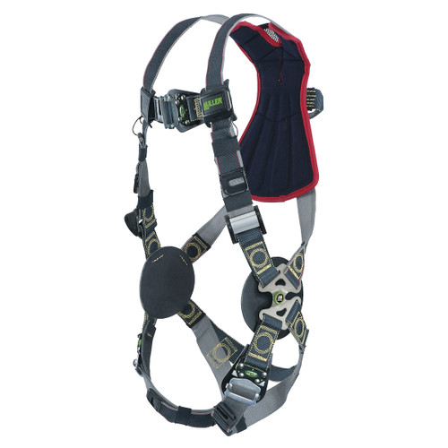 Miller RKNARFD-QC Arc-Rated Premium full-body Harness with Kevlar/Nomex DualTech Webbing, 5 Points of Adjustment, Back/Front D-Rings, Sub-Pelvic Strap and Quick-Connect Chest & Leg Buckles