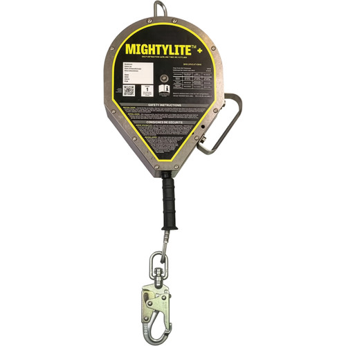 Miller MML-OSS1-01 Self-Retracting Lifeline with Stainless Steel Cable, Steel Carabiner and Steel Swivel Snap Hook