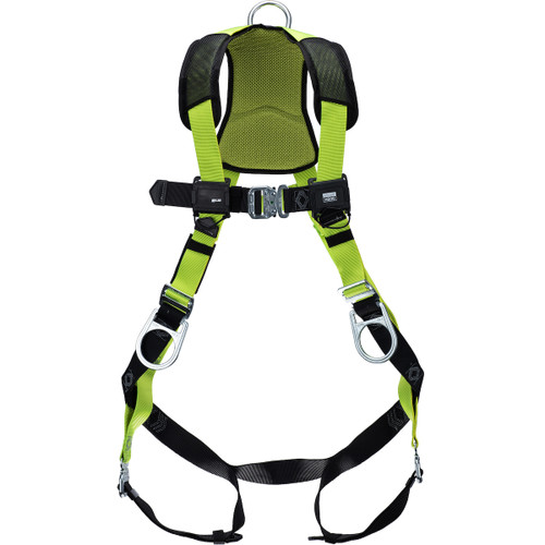 Miller H5IC22202 Full-Body General Safety Harness, with 5 Points of Adjustment, with Lightweight Aluminum Back / Side D-Rings, and Quick-Connect Chest & Leg Buckles