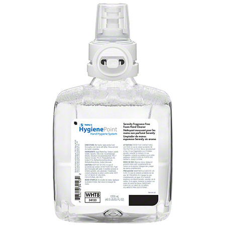 SSS 34123 HygienePoint TFE Serenity Fragrance Free Foam Hand Cleaner, 2/1200 mL