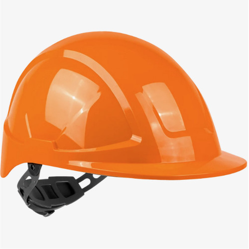 Global Glove SKHUS043GZ Radius Unvented Standard Peak Cap Brim Style Hard Hat With Six-Point Ratchet Suspension - Orange
