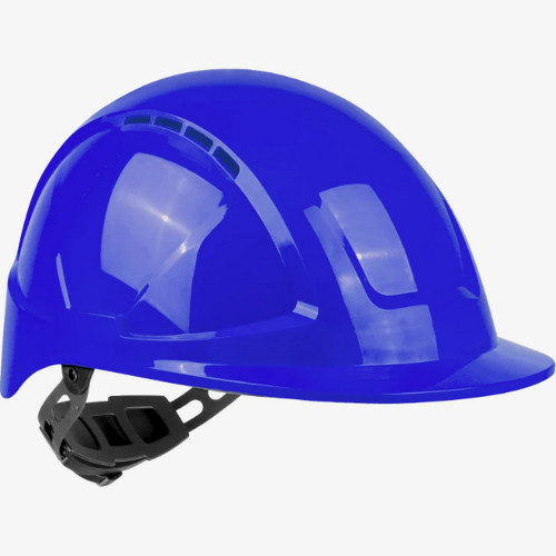 Global Glove SKHUS041DZ Radius Vented Standard Peak Cap Brim Style Hard Hat With Six-Point Ratchet Suspension - Blue