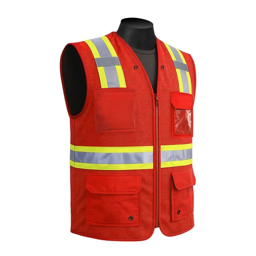 Liberty Safety HiVizGard NE160RD Non-ANSI Red Mesh Safety Vest
