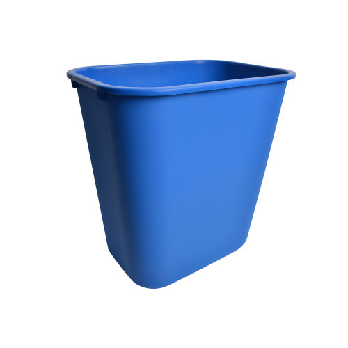 Janico 1025BL 28 Qt. Rectangular Garbage Can Blue