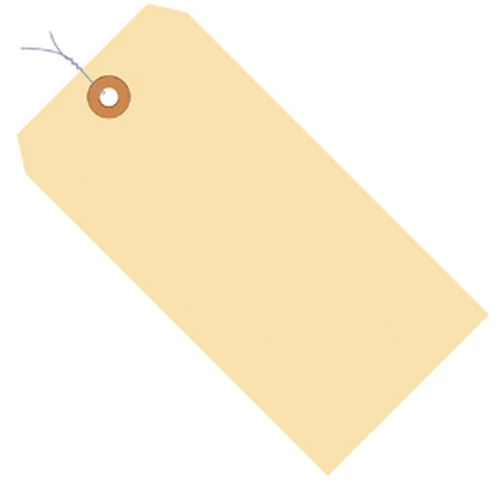 Box Partners G10033 Pre-Wired 13 Pt. Manila Shipping Tags – 3 3/4" x 1 7/8" 1000/Case