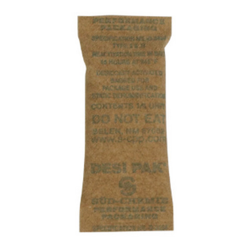 Box Partners 1" x 2 1/2" x 1/4" Kraft Clay Desiccant Bags DES101 – Unit Size 1/6 (5-Gallon Pail, 1200 Count)