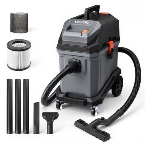 VEVOR 11 Gallon Commercial Wet Dry Shop Vacuum – 5.5 Peak HP, Self-Cleaning