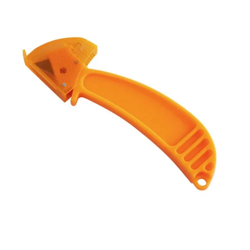 CrewSafe LZ-S Lizard® 6" High-Visibility Orange Safety Utility Knife / Box Cutter - 6/Pack