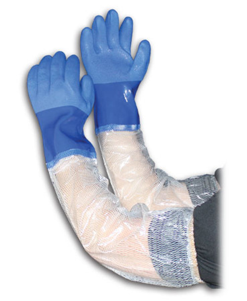 PIP 58-8657 XtraTuff Oil Resistant PVC Glove with Seamless Liner and Rough Coating - 25" Extended PVC Sleeve
