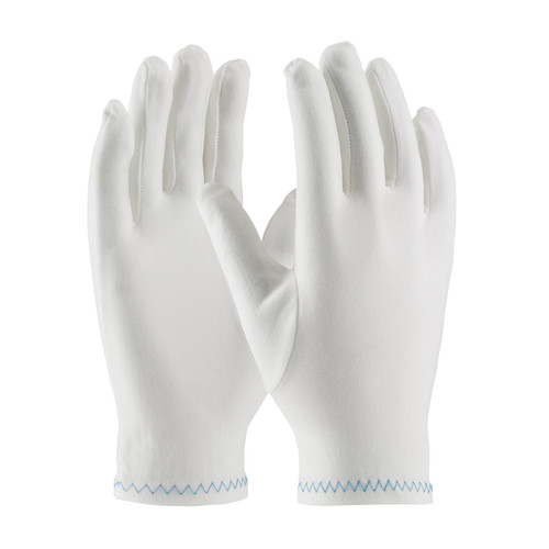 PIP 98-712 CleanTeam Regular Weight Stretch Nylon Inspection Glove with Zig-Zag Stitched Rolled Hem - Full Fashion Pattern
