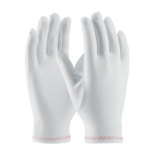 PIP 98-713 CleanTeam Regular Weight Stretch Nylon Inspection Glove with Zig-Zag Stitched Rolled Hem - Full Fashion Pattern