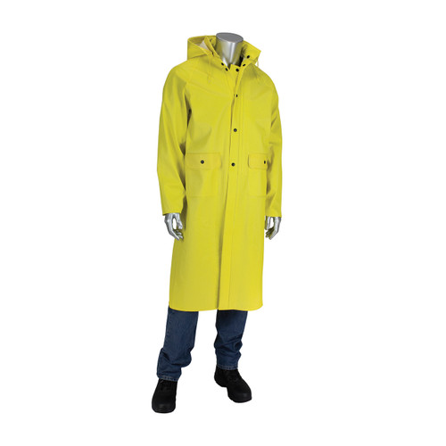 PIP 201-650C Flex Ribbed PVC 48" Jacket with Hood - 0.65 mm