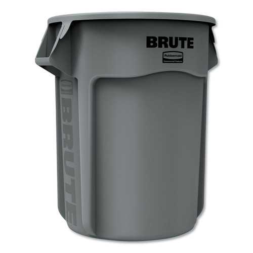 Rubbermaid Commercial RCP265500GY Round Brute Container, Plastic, 55 gal, Gray