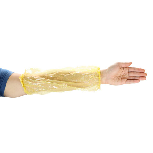 PIP Global Safety 2418PEY 18" 1 mil 18" Yellow Polyethylene Sleeve - 1000 ea. per case