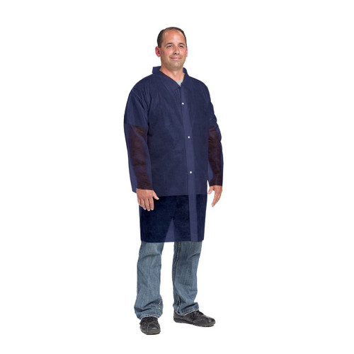 PIP Global Safety 3511B 1.25 SBP Blue Lab Coat No Pocket