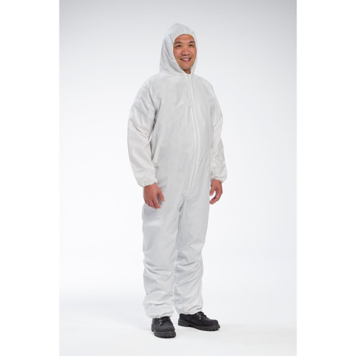 PIP Global Safety 3656 Microporous Coverall, Hood, El. Wrist&Ankle