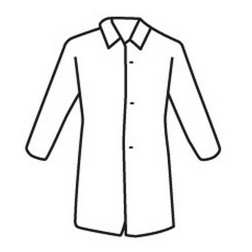 PIP Global Safety 3718 PosiUB White Lab Coat No Pocket