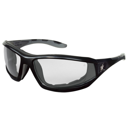 MCR Safety RP210AF Reaper 2 Black Frame w/ Temples Clear AF