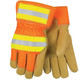 MCR Safety 19261S Luminator, Grain Pigskin Leather,Hi-Visibility,Thermosock Lined, 2.5" Safety Cuff