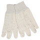 MCR Safety 8100 8 oz White Canvas, Clute Pattern, Regular Weight, Knit Wrist, Straight Thumb
