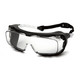 Pyramex Safety S9910STMRG Cappture - Clear Temples/Clear H2X Anti-fog with Rubber Gasket Safety Glasses
