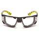 Pyramex Safety SBGR9610STMFP Endeavor Plus - Black-Green Foam Padded Frame/Clear H2MAX Anti-Fog Lens Safety Glasses