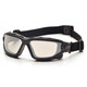 Pyramex Safety SB7080SDT I-Force - Black Strap-Temples/Indoor/Outdoor Mirror Anti-Fog Lens Safety Glasses