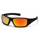 Pyramex Safety SBRF10445D Black/Red Frame/Ice Orange Mirror Lens Safety Glasses