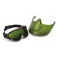 Pyramex Safety GG504TSHIELDIR3 Capstone - Direct/Indirect Goggle with IR3 Lens and Green Tinted Faceshield Attachment Safety Glasses