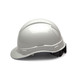 Pyramex Safety HP44116S Ridgeline Cap Style Hard Hat - Shiny White Graphite Pattern -Ridgeline Cap Style 4 Pt Ratchet Suspension