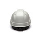 Pyramex Safety HP44116S Ridgeline Cap Style Hard Hat - Shiny White Graphite Pattern -Ridgeline Cap Style 4 Pt Ratchet Suspension