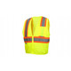Pyramex Safety RVZ2210 Safety Vest - Hi-Vis Lime ANSI Type R Class 2