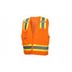 Pyramex Safety RVZ2420SE Safety Vest - Hi-Vis Orange - Self-Extinguishing ANSI Type R Class 2