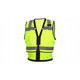 Pyramex Safety RVZ2810 Safety Vest - Hi-Vis Lime with Black Trim ANSI Type R Class 2